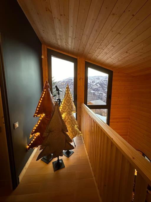 Chalet D'Architecte Avec Vue Panoramique Allos Exterior photo