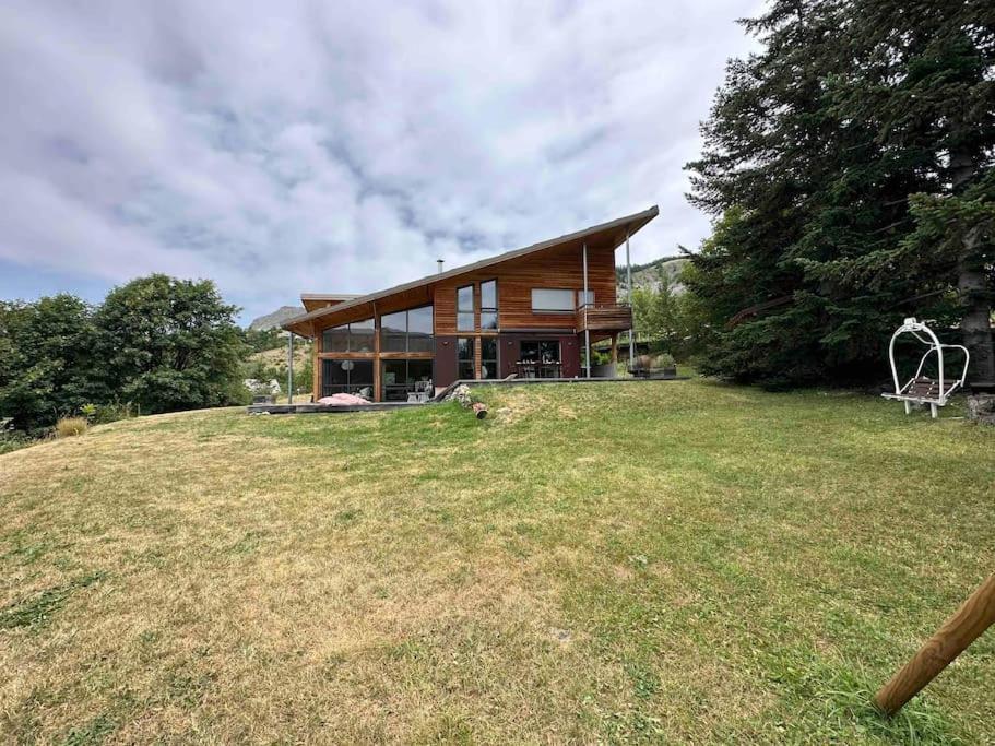 Chalet D'Architecte Avec Vue Panoramique Allos Exterior photo