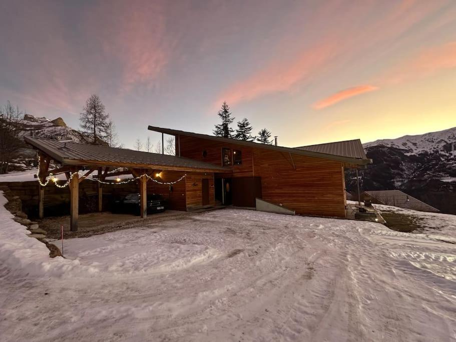 Chalet D'Architecte Avec Vue Panoramique Allos Exterior photo
