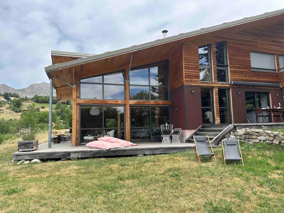 Chalet D'Architecte Avec Vue Panoramique Allos Exterior photo